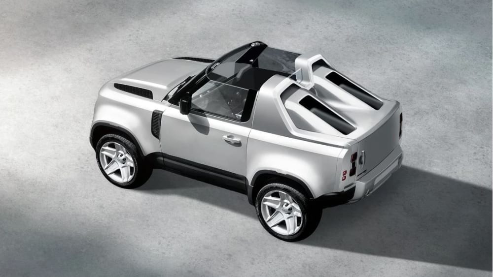 A Spyder for off-road use: This is what the Defender should look like after the makeover.