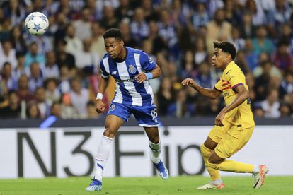 Wendell against Lamine Yamal, in the duel between Porto and Barcelona.