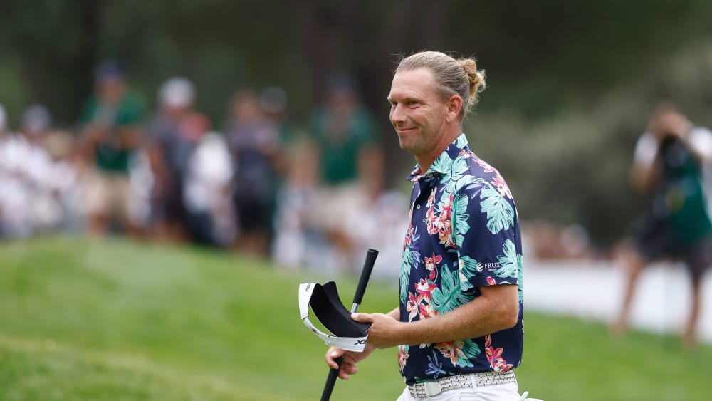 Diecke's grin after the final round: Marcel Siem played a round of 61 on the final day.